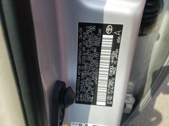 Photo 10 from auction – 2010 TOYOTA PRIUS with VIN JTDKN3DU1A0011731