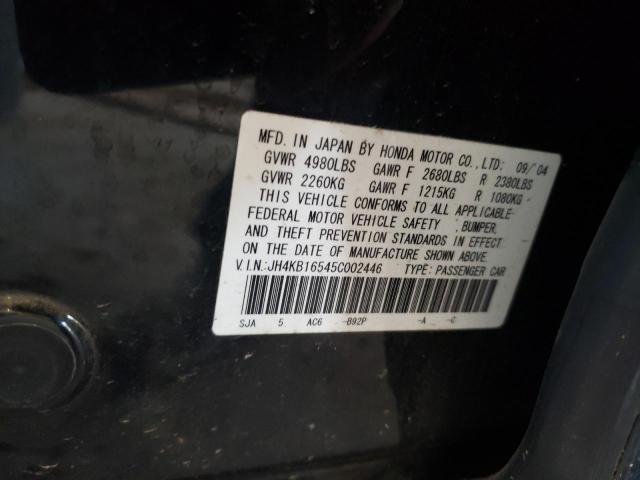 Photo 10 from auction – 2005 ACURA RL with VIN JH4KB16545C002446