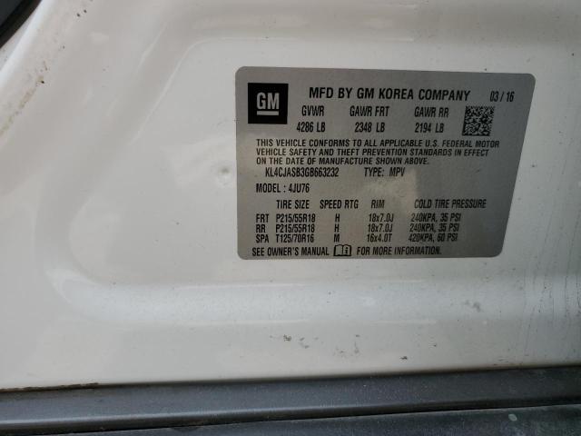 Photo 10 from auction – 2016 BUICK ENCORE with VIN KL4CJASB3GB663232