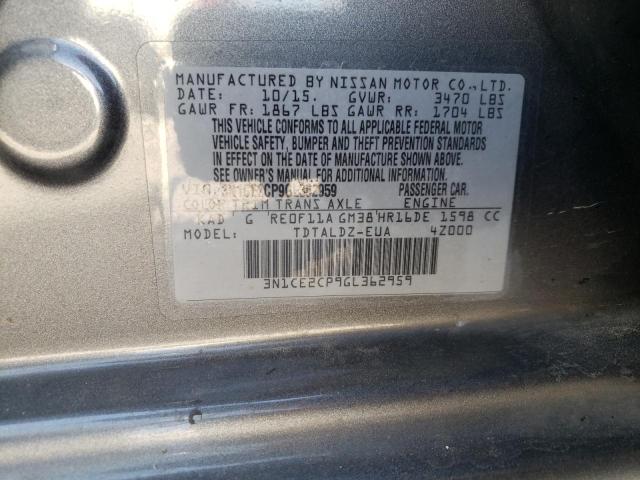 Photo 10 from auction – 2016 NISSAN VERSA NOTE with VIN 3N1CE2CP9GL362959
