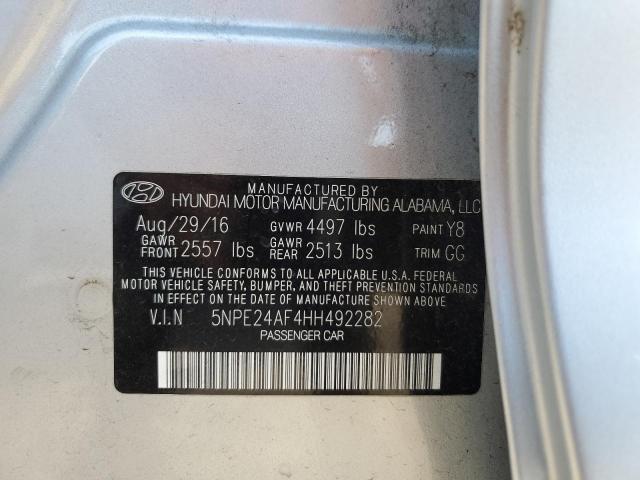 Photo 10 from auction – 2017 HYUNDAI SONATA SE with VIN 5NPE24AF4HH492282