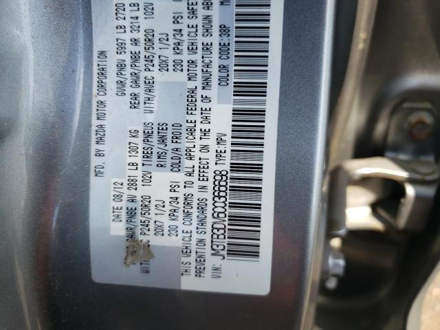 Photo 10 from auction – 2012 MAZDA CX-9 with VIN JM3TB3DV6C0366698