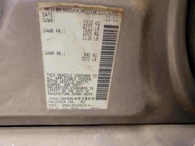 Photo 10 from auction – 2013 NISSAN ALTIMA 2.5 with VIN 1N4AL3AP4DN483869