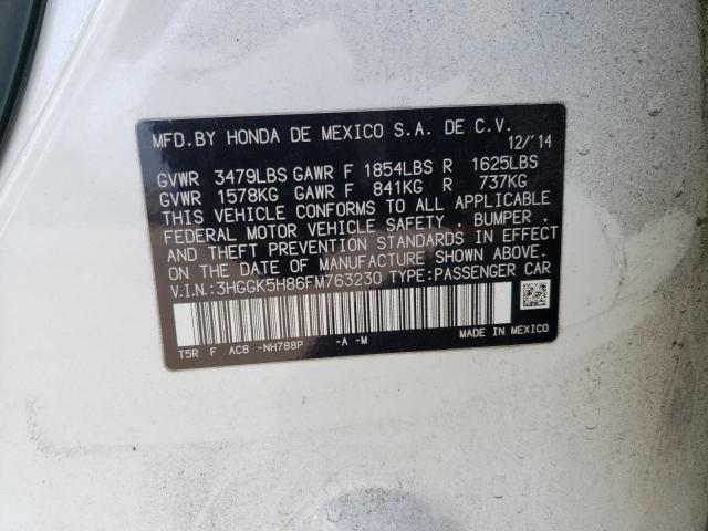 Photo 10 from auction – 2015 HONDA FIT with VIN 3HGGK5H86FM763230