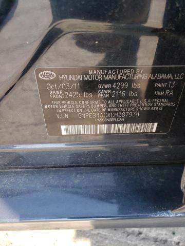 Photo 10 from auction – 2012 HYUNDAI SONATA GLS with VIN 5NPEB4ACXCH387938