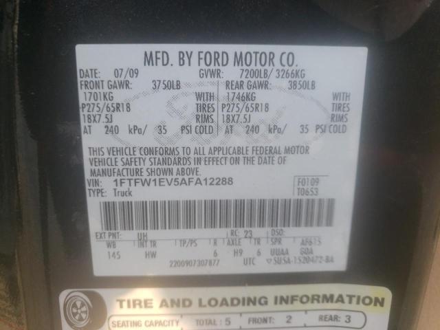 Photo 10 from auction – 2010 FORD F150 SUPER with VIN 1FTFW1EV5AFA12288