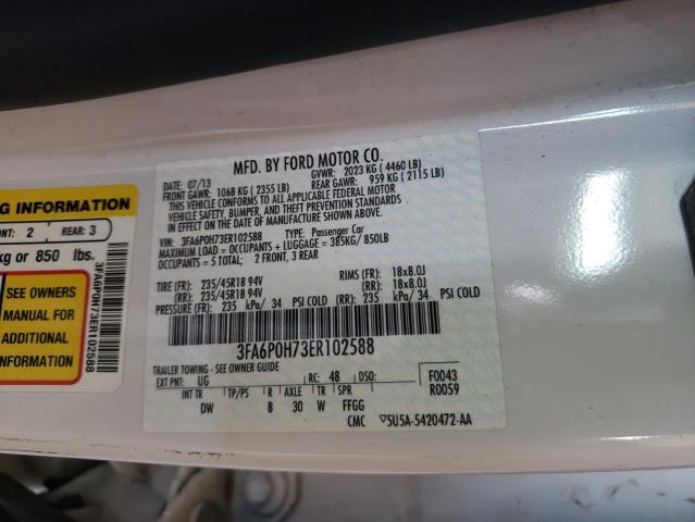 Photo 10 from auction – 2014 FORD FUSION SE with VIN 3FA6P0H73ER102588