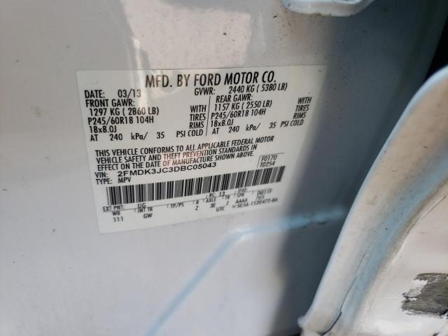 Photo 10 from auction – 2013 FORD EDGE SEL with VIN 2FMDK3JC3DBC05043