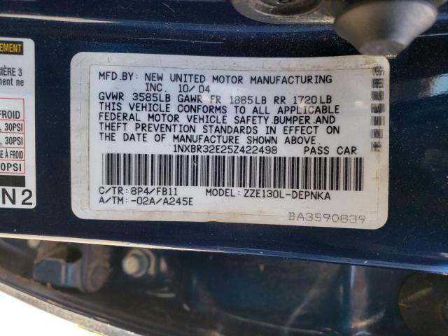 Photo 10 from auction – 2005 TOYOTA COROLLA CE with VIN 1NXBR32E25Z422498