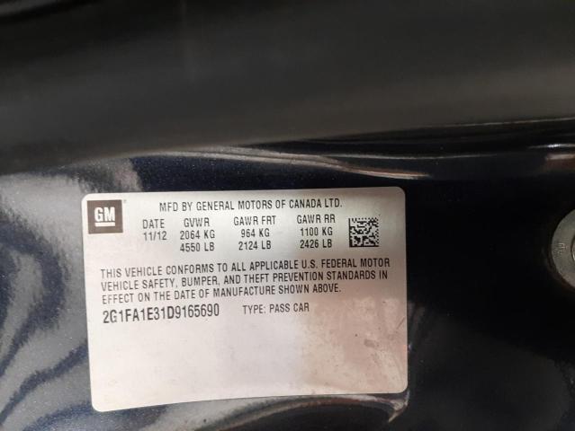 Photo 10 from auction – 2013 CHEVROLET CAMARO LS with VIN 2G1FA1E31D9165690
