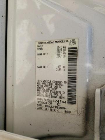 Photo 10 from auction – 2010 NISSAN ALTIMA BAS with VIN 1N4AL2AP3AN424544