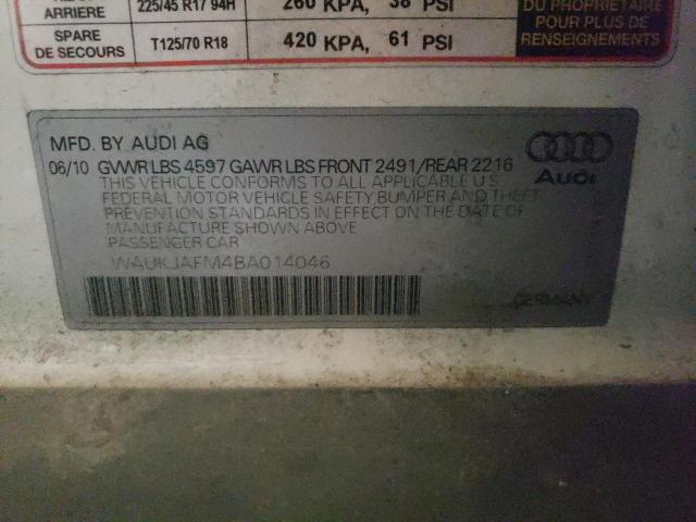 Photo 10 from auction – 2011 AUDI A3 PREMIUM with VIN WAUKJAFM4BA014046