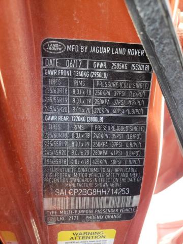 Photo 10 from auction – 2017 LAND ROVER DISCOVERY with VIN SALCP2BG8HH714253