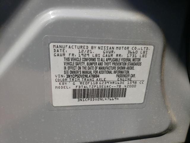 Photo 10 from auction – 2022 NISSAN KICKS SR with VIN 3N1CP5DV2NL476694