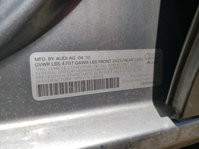 Photo 10 from auction – 2010 AUDI A4 PREMIUM with VIN WAUAFAFL4AN065705