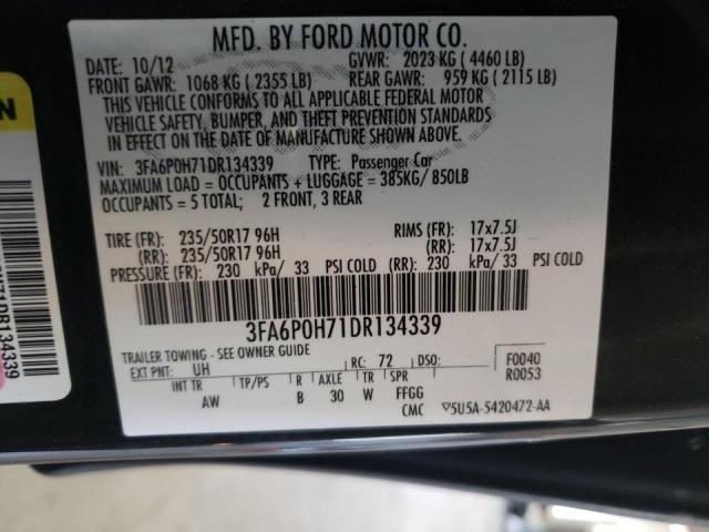 Photo 10 from auction – 2013 FORD FUSION SE with VIN 3FA6P0H71DR134339