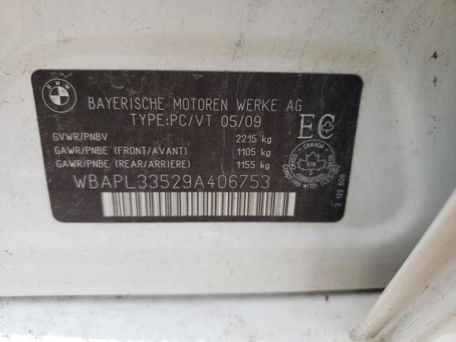 Photo 10 from auction – 2009 BMW 335 XI with VIN WBAPL33529A406753