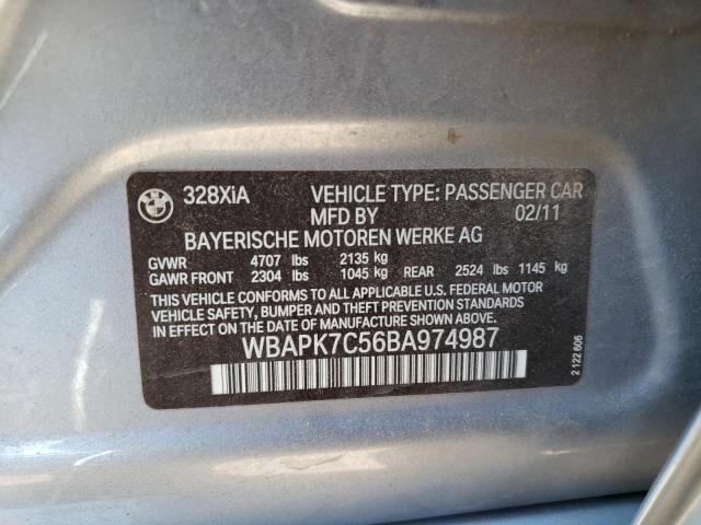 Photo 10 from auction – 2011 BMW 328 XI with VIN WBAPK7C56BA974987