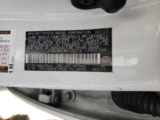 Photo 10 from auction – 2011 TOYOTA COROLLA BA with VIN JTDBU4EE4BJ102214