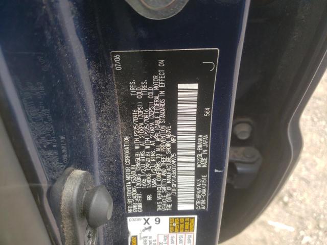 Photo 10 from auction – 2006 TOYOTA HIGHLANDER with VIN JTEGP21A360124975