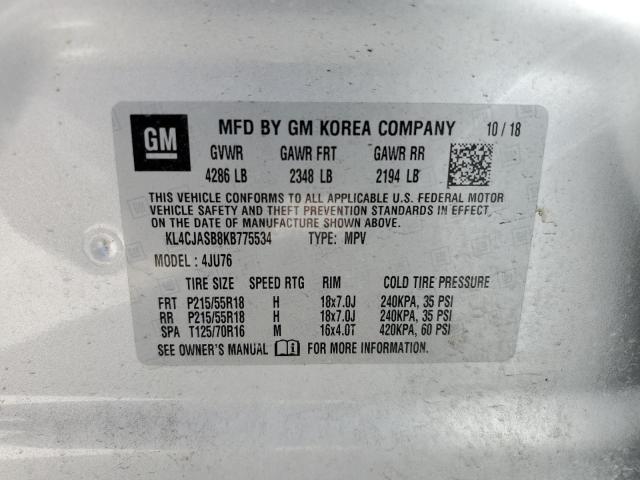Photo 10 from auction – 2019 BUICK ENCORE PRE with VIN KL4CJASB8KB775534