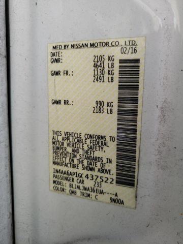 Photo 10 from auction – 2016 NISSAN MAXIMA 3.5 with VIN 1N4AA6AP1GC437522