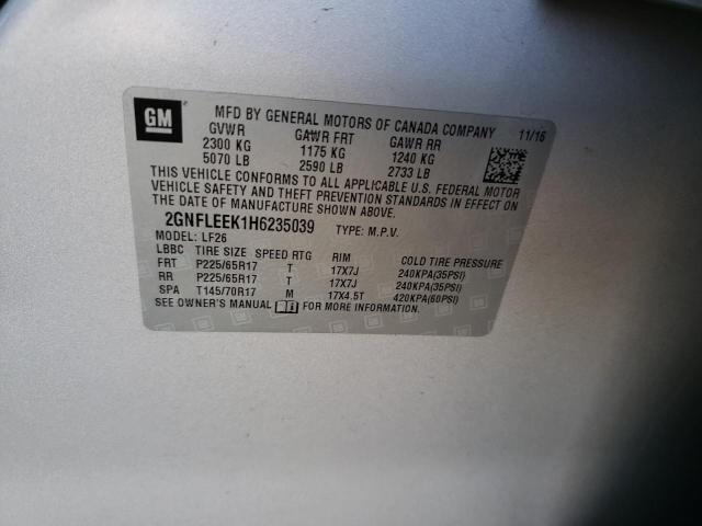 Photo 10 from auction – 2017 CHEVROLET EQUINOX LS with VIN 2GNFLEEK1H6235039