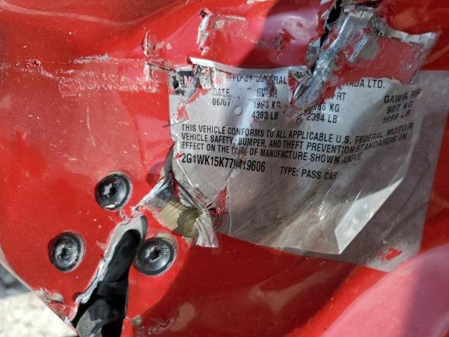 Photo 10 from auction – 2007 CHEVROLET MONTE CARL with VIN 2G1WK15K779419606