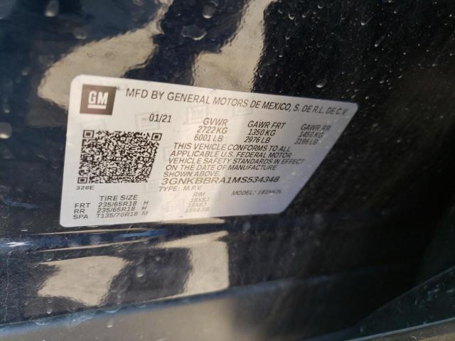 Photo 10 from auction – 2021 CHEVROLET BLAZER 1LT with VIN 3GNKBBRA1MS534348