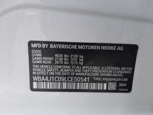 Photo 10 from auction – 2020 BMW 430I GRAN with VIN WBA4J1C09LCE50541