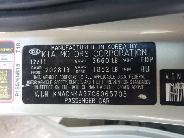 Photo 10 from auction – 2012 KIA RIO EX with VIN KNADN4A37C6065705