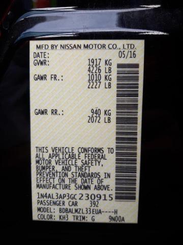 Photo 10 from auction – 2016 NISSAN ALTIMA 2.5 with VIN 1N4AL3AP3GC230915