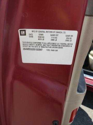 Photo 10 from auction – 2005 BUICK LACROSSE C with VIN 2G4WD532351322647