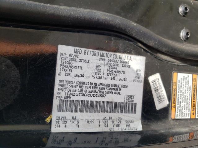 Photo 10 from auction – 2002 FORD EXP with VIN 1FMZU73K42UD34587