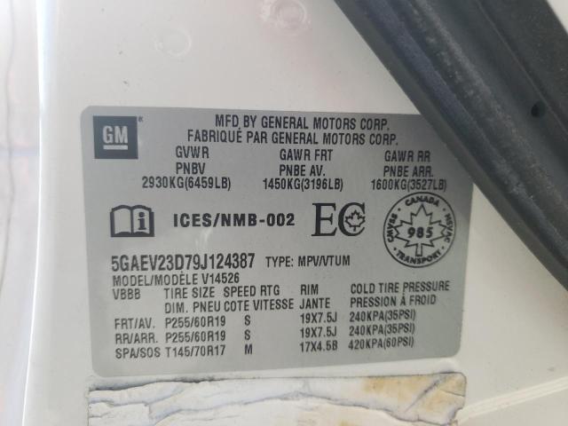 Photo 10 from auction – 2009 BUICK ENCLAVE CX with VIN 5GAEV23D79J124387