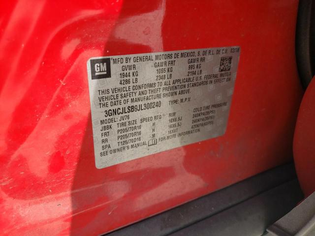 Photo 10 from auction – 2018 CHEVROLET TRAX 1LT with VIN 3GNCJLSB9JL300240