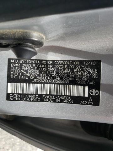 Photo 10 from auction – 2011 TOYOTA PRIUS with VIN JTDKN3DU7B0265655