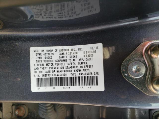 Photo 10 from auction – 2015 HONDA ACCORD EXL with VIN 1HGCR2F83FA259999