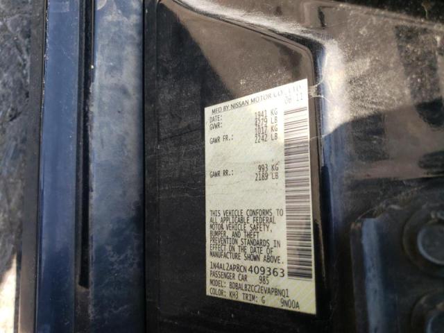 Photo 10 from auction – 2012 NISSAN ALTIMA BAS with VIN 1N4AL2AP8CN409363