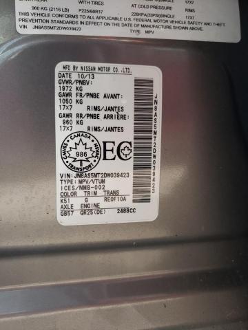 Photo 10 from auction – 2013 NISSAN ROGUE S with VIN JN8AS5MT2DW039423