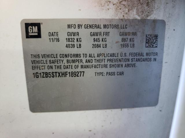 Photo 10 from auction – 2017 CHEVROLET MALIBU LS with VIN 1G1ZB5STXHF189277