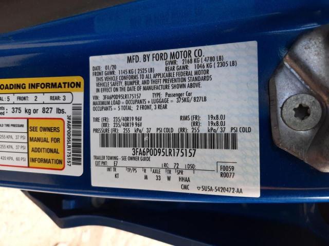 Photo 10 from auction – 2020 FORD FUSION TIT with VIN 3FA6P0D95LR175157