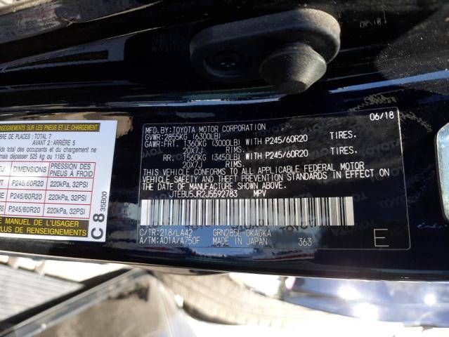 Photo 10 from auction – 2018 TOYOTA 4RUNNER SR with VIN JTEBU5JR2J5592783