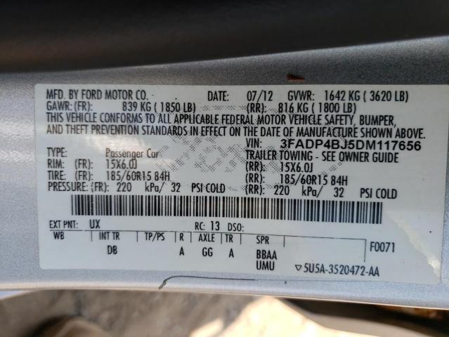 Photo 10 from auction – 2013 FORD FIESTA SE with VIN 3FADP4BJ5DM117656
