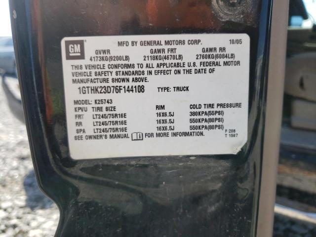 Photo 10 from auction – 2006 GMC SIERRA K25 with VIN 1GTHK23D76F144108