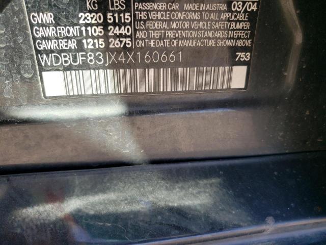 Photo 10 from auction – 2004 MERCEDES-BENZ E 500 4MAT with VIN WDBUF83JX4X160661