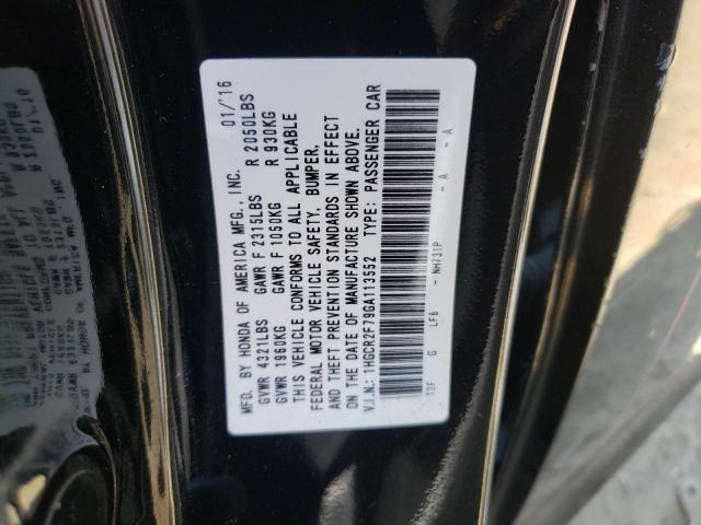 Photo 10 from auction – 2016 HONDA ACCORD EX with VIN 1HGCR2F79GA113552