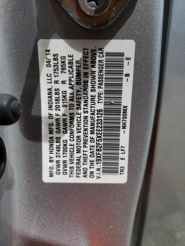 Photo 10 from auction – 2014 HONDA CIVIC LX with VIN 19XFB2F5XEE233126