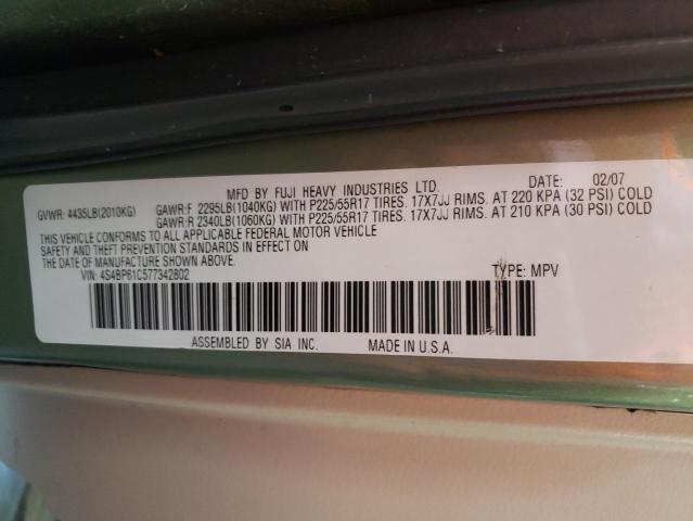 Zdjęcie 10 z aukcji – 2007 SUBARU LEGACY OUT z VIN 4S4BP61C577342802