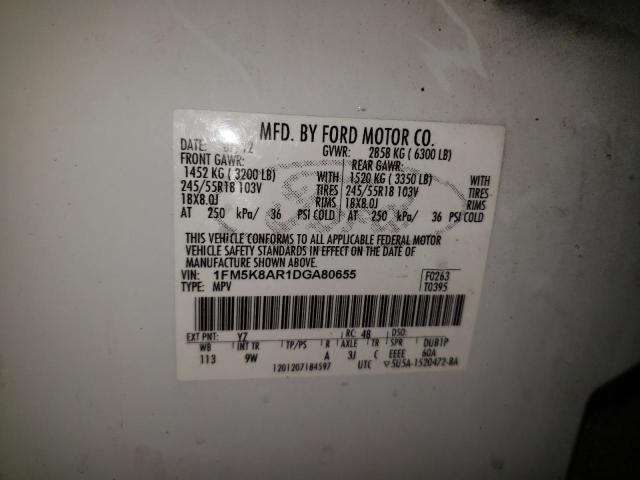 Photo 10 from auction – 2013 FORD EXPLORER P with VIN 1FM5K8AR1DGA80655